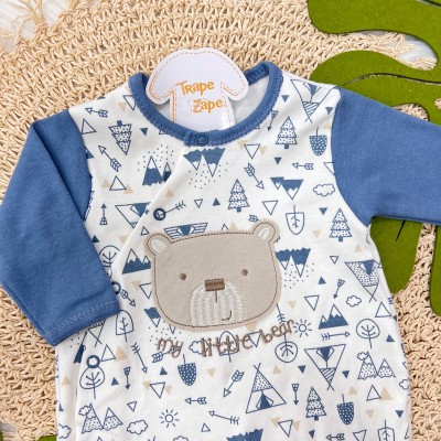 Macacão  Trape Zape - My little bear azul jeans